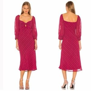 House of Harlow 1960 x Revolve Ananya Fuchsia Midi Dress